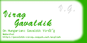 virag gavaldik business card